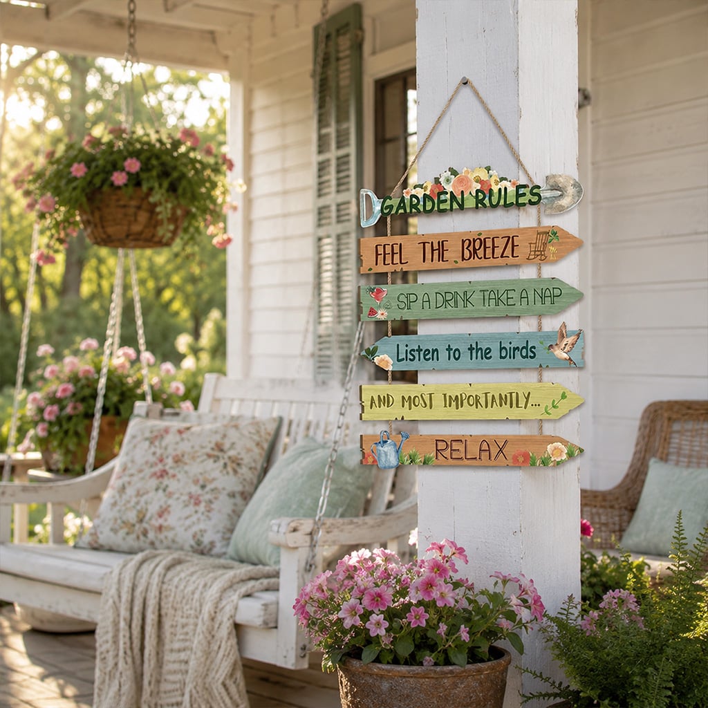 đ„Last Day 59% OFFđżRustic Wooden Garden Hanging Sign Wall Decor Plaque