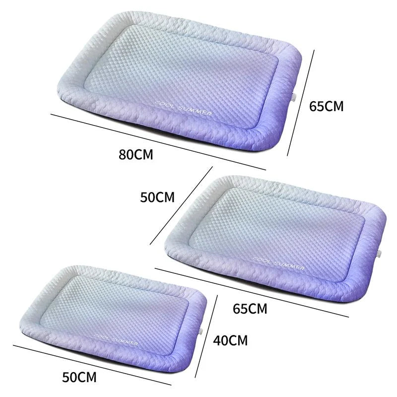 🧊Pet Cooling Pad Mat for Dogs and Cats - 🐕Ice Silk Summer Cool Bed Blanket in Gradient Colours