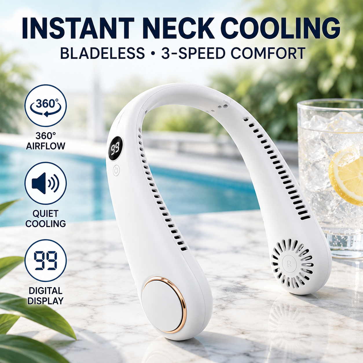 🔥Last Day 59% OFF🌪360° Portable Bladeless Neck Fan