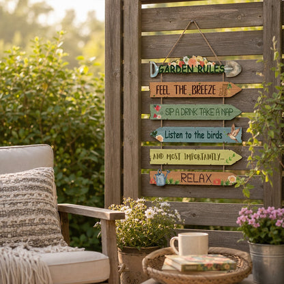 🔥Last Day 59% OFF🌿Rustic Wooden Garden Hanging Sign Wall Decor Plaque