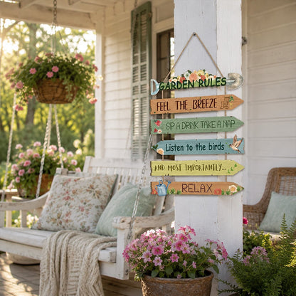 🔥Last Day 59% OFF🌿Rustic Wooden Garden Hanging Sign Wall Decor Plaque