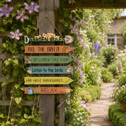 🔥Last Day 59% OFF🌿Rustic Wooden Garden Hanging Sign Wall Decor Plaque