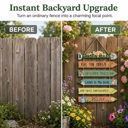 🔥Last Day 59% OFF🌿Rustic Wooden Garden Hanging Sign Wall Decor Plaque