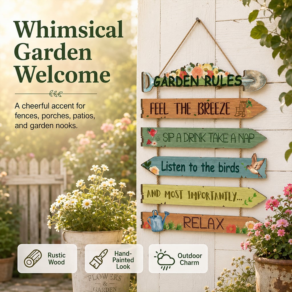 🔥Last Day 59% OFF🌿Rustic Wooden Garden Hanging Sign Wall Decor Plaque
