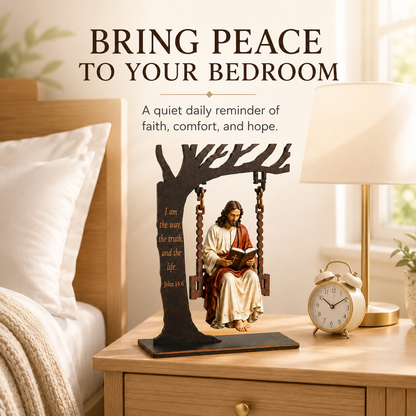 🔥Last Day 59% OFF✝️Jesus Swing Ornament – John 14:6 Faith Table Decor
