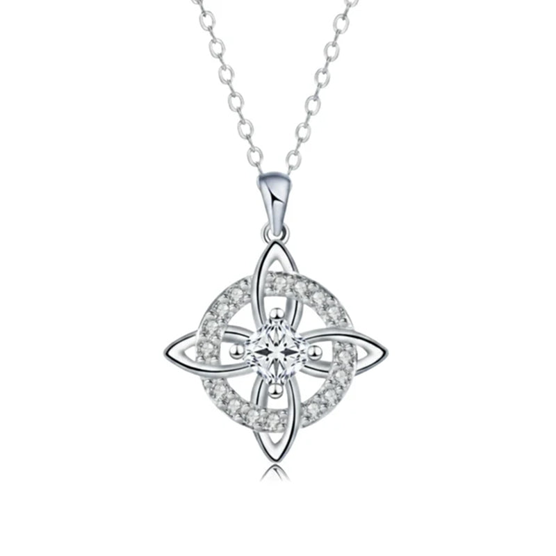 🔮Mystical Birthstone Witches Knot Necklace – Natural Crystal💞Protect Your Loved Ones