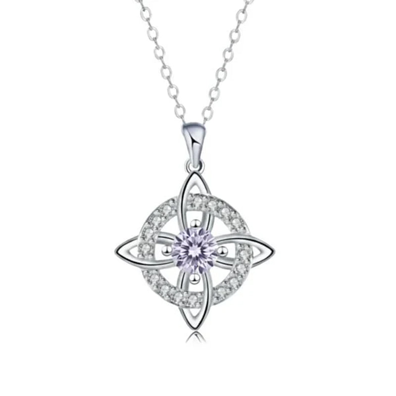 🔮Mystical Birthstone Witches Knot Necklace – Natural Crystal💞Protect Your Loved Ones