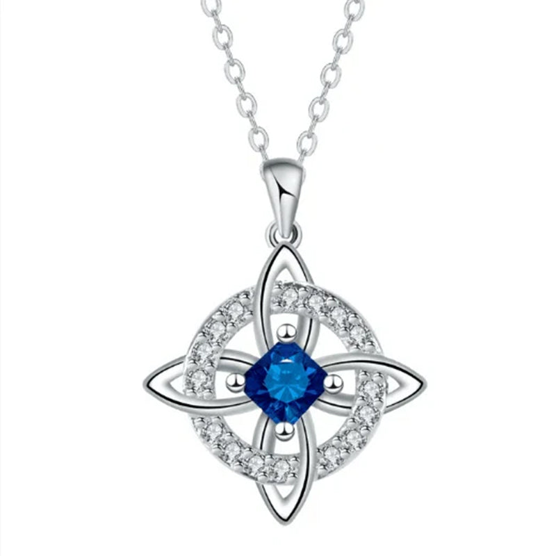 🔮Mystical Birthstone Witches Knot Necklace – Natural Crystal💞Protect Your Loved Ones