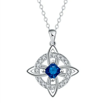 🔮Mystical Birthstone Witches Knot Necklace – Natural Crystal💞Protect Your Loved Ones