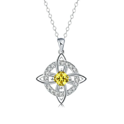 🔮Mystical Birthstone Witches Knot Necklace – Natural Crystal💞Protect Your Loved Ones