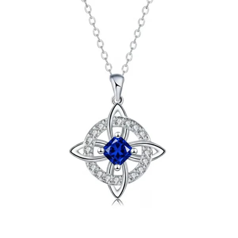 🔮Mystical Birthstone Witches Knot Necklace – Natural Crystal💞Protect Your Loved Ones