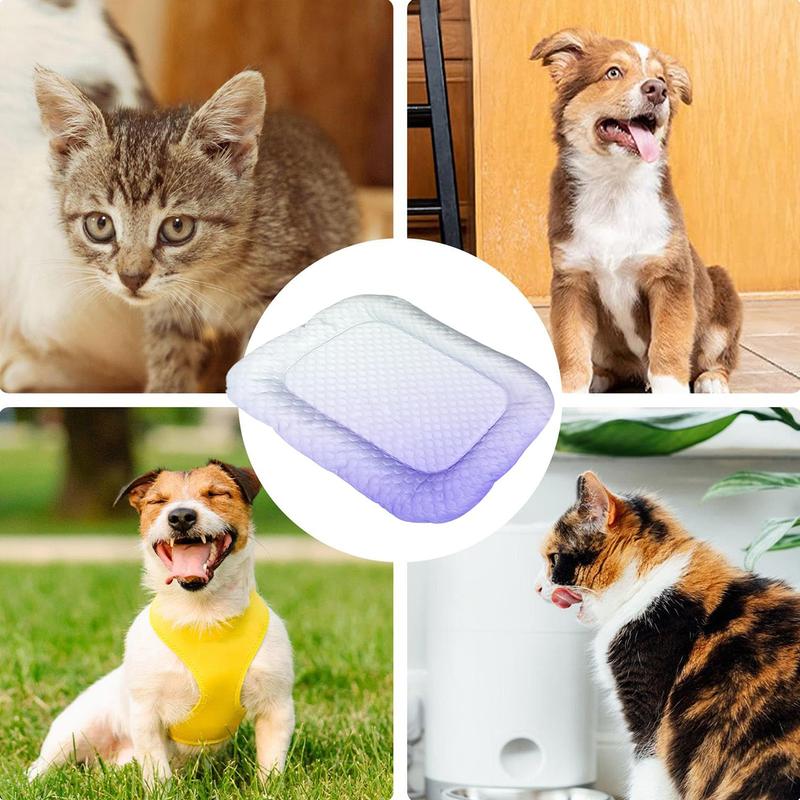 🧊Pet Cooling Pad Mat for Dogs and Cats - 🐕Ice Silk Summer Cool Bed Blanket in Gradient Colours