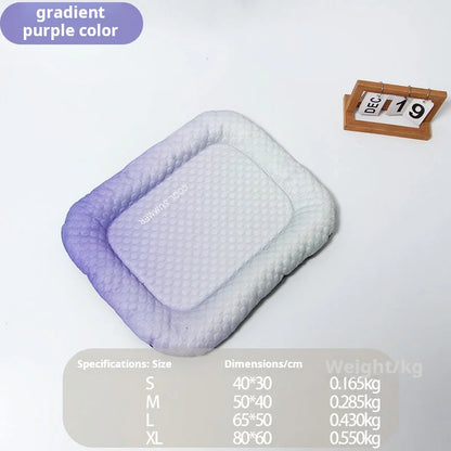 🧊Pet Cooling Pad Mat for Dogs and Cats - 🐕Ice Silk Summer Cool Bed Blanket in Gradient Colours
